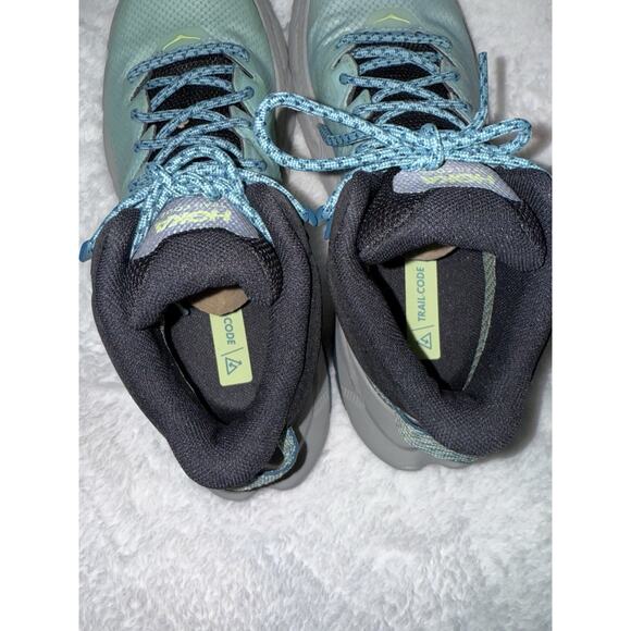HOKA One Gore-Tex Hiking Boots Trail Code GTX Blue Glass  HOKA One Gore-Tex Hiking Boots Trail Code GTX Blue Glass Coastal Shade Womens 6B